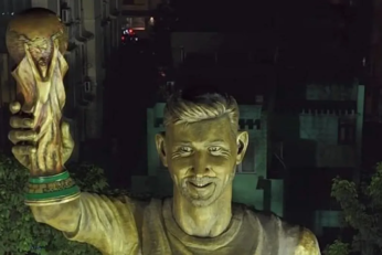 Retirarán estatua gigante de Lionel Messi en India por riesgo de colapso